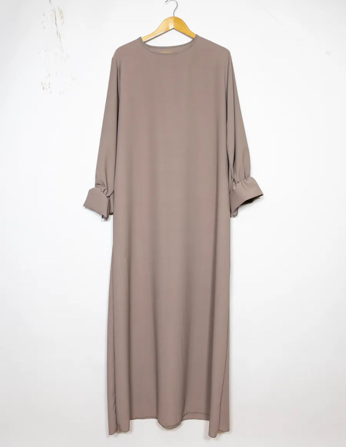 abaya aus medina-seide taupe